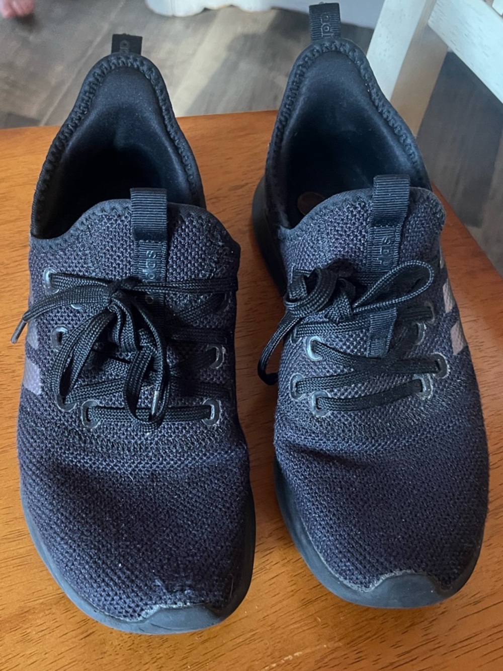 Adidas Women's Black Knit light weight Lace-Up Running Sneakers